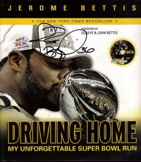 Pittsburgh Steelers Jerome Bettis Signed Auto Driving Home Book w COA 