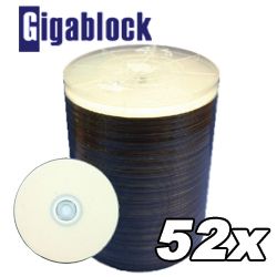 500 Lot CD R 52x White Inkjet Hub Printable Blank Media