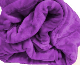 Soft Mink Feel Solid Lavender Purple Blanket Queen Full