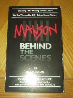 Manson Behind The Scenes Bill Nelson RARE 1997 Charles Manson Family 