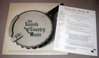 Country Music Association CMA Promo Only Live LP RARE Sounds of 1963 