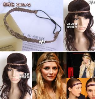 Wholesale 10 PC Braided Elastic Soft Hair Headband Wrap