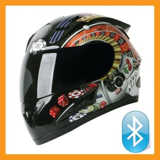   Prodity T10B Full Face Bluetooth Blinc Motorcycle Helmet Casino