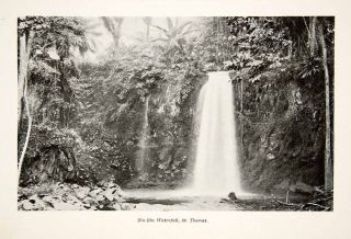 1897 Print Lake Tana Blue Nile Falls Tis Abay Ethiopia Horn Africa 