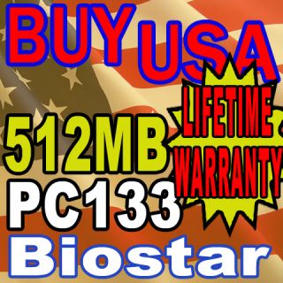 512MB Biostar M7TDB M7TDR M7VIG Pro M7VKF Memory RAM
