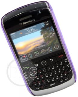 New Purple Hard Gel Back Case for Blackberry Curve 8900