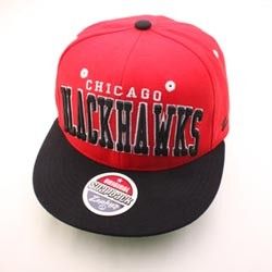 Chicago Blackhawks Hat Cap Superstar Snapback Red Blk