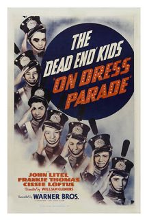 On Dress Parade 1940 The Dead End Kids One Sheet Linen