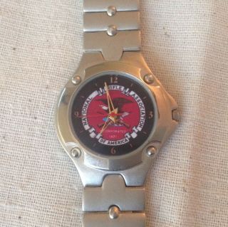 NRA National Rifle Association of America Stainless Steel Watch MenS 