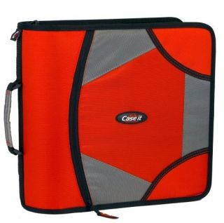    it D 185 XLarge Capacity Zipper Binder with 5 Tab File Folder   Red