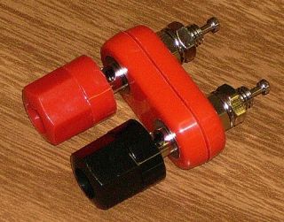 Dual Banana Plug Binding Posts   Red / Black Pack of 12
