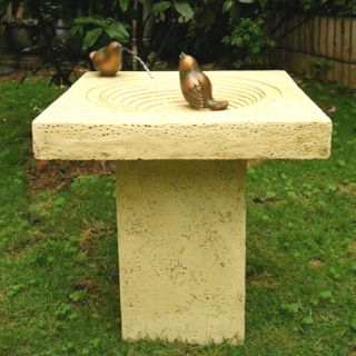 New Outdoor Electric Water Fountain Feature Bird Bath 18 5 Tall 