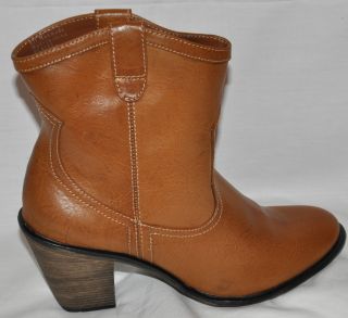 Style Co Blaise Brown Western Cowboy Style Ankle Boots Size 8M New 