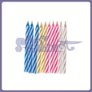 Pack 10 Magic Relighting Trick Birthday Cake Candles Joke Prank Gag 