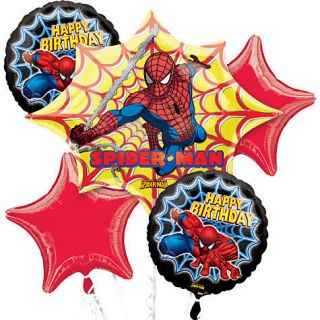 SPIDERMAN BIRTHDAY PARTY BALLOONS BOUQUET SUPPLIES DECORATIONS
