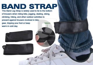 Cycling Bike Safety Bicycle Bind Pants Velcro Band Leg Strap