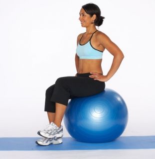   Burst 65cm Yoga Pilates Excercise Balance Body Ball Pump Blue