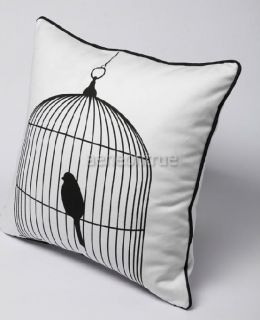 Cotton Bird Cage Decorative Pillow Throw Pillow Cover
