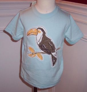 Janie Jack Toucan Island Bird Shirt Top Blue Boys New