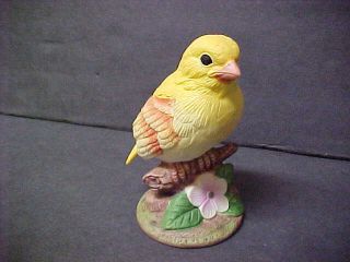 Vintage YELLOW CANARY BIRD Andrea by Sadek Porcelain Figurine #6350 