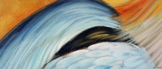 Great Blue Heron Egret Bird Swamp Everglades 20x36 Oil on Canvas Work 