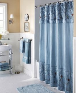   Better Homes Gardens Savannah Blue Embroidered Shower Curtain