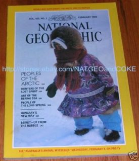 National Geographic February 1983 Arctic Hungary Beirut