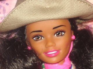 PALEONTOLOGIST Black Barbie Doll Gift Set Dinosaurs1997 NRFB