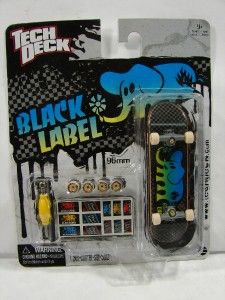   Deck Fingerboard Skateboard Black Label Blue Elephant NIP