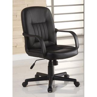 Ergonomic Black Leather Executive Office Chair Black