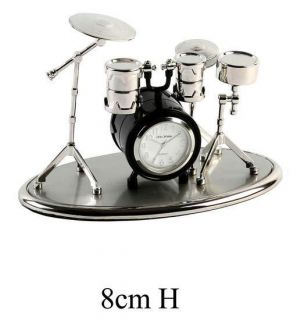 Fun Music Themed Black Drum Set Kit Small Novelty Mini Miniature 