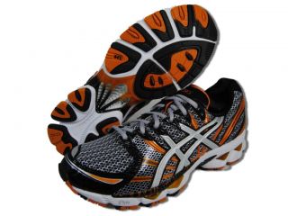 Ascis Men Shoes Gel Nimbus 12 Black Orange Running Shoes