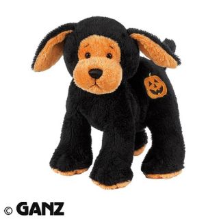 pumpkin plush black dog stuffed animal cute webkinz halloween gift 