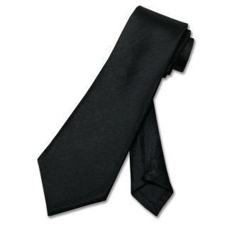 Boys Necktie Solid Black Youth Neck Tie Brand New