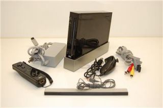 nintendo wii game system console black