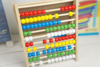 Abacus Counting Frame Slate White Board Wood Frame, Wooden Abacus 