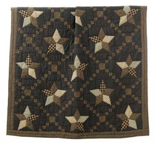 Farmhouse Star Patchwork Throw Quilted Country Decor