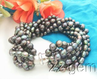   Water cultured pearl, round, rice and fancy black pearl, high luster