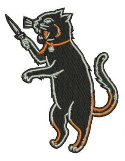 Black Cat Fink Iron On Patch Kustom Kulture Something Weird rat Odd 