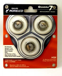 heads fit norelco quadra action razors three stainless steel heads