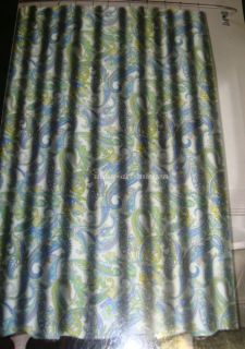 new ralph lauren bath shower curtain paisley floral scroll blue purple 
