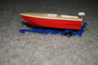  Matchbox Lesney Power Boat with Trailer