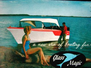 VINTAGE 1958 GLASS MAGIC FIBERGLASS BOAT LEAFLET