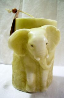 Large Animal Spirits Elephant Decorator Candle Pillar Handcrafted 2000 