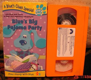 Blues Clues Big Pajama Party Vhs Blues Educational 3 ships 1 5 UNLIMIT 