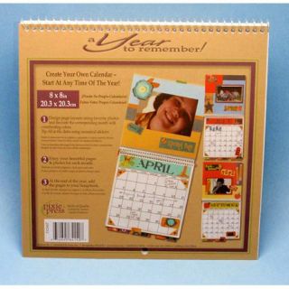 Blank Scrapbooking 12 Month Calendar Pages Kit 8 x 8