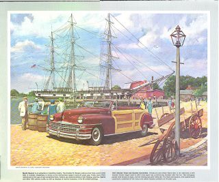   Town Country Humble Oil Esso Calendar Sheet by Harry Anderson
