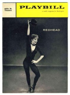 redhead playbill souvenir program gwen verdun