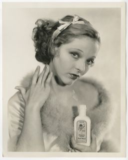 Vintage 1932 Sally Blane Beauty Photograph Flapper Finesse Lotion 