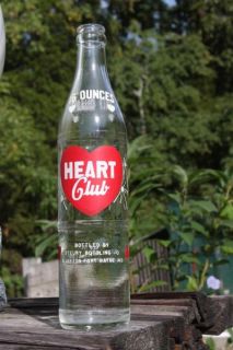Heart Club ACL Soda Bottle Half Quart Bluffton ft Wayne Ind